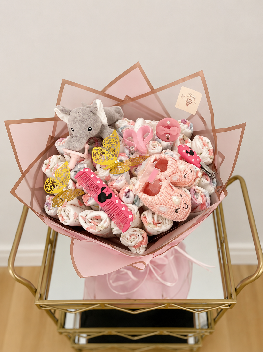 Pink Diaper Bouquet