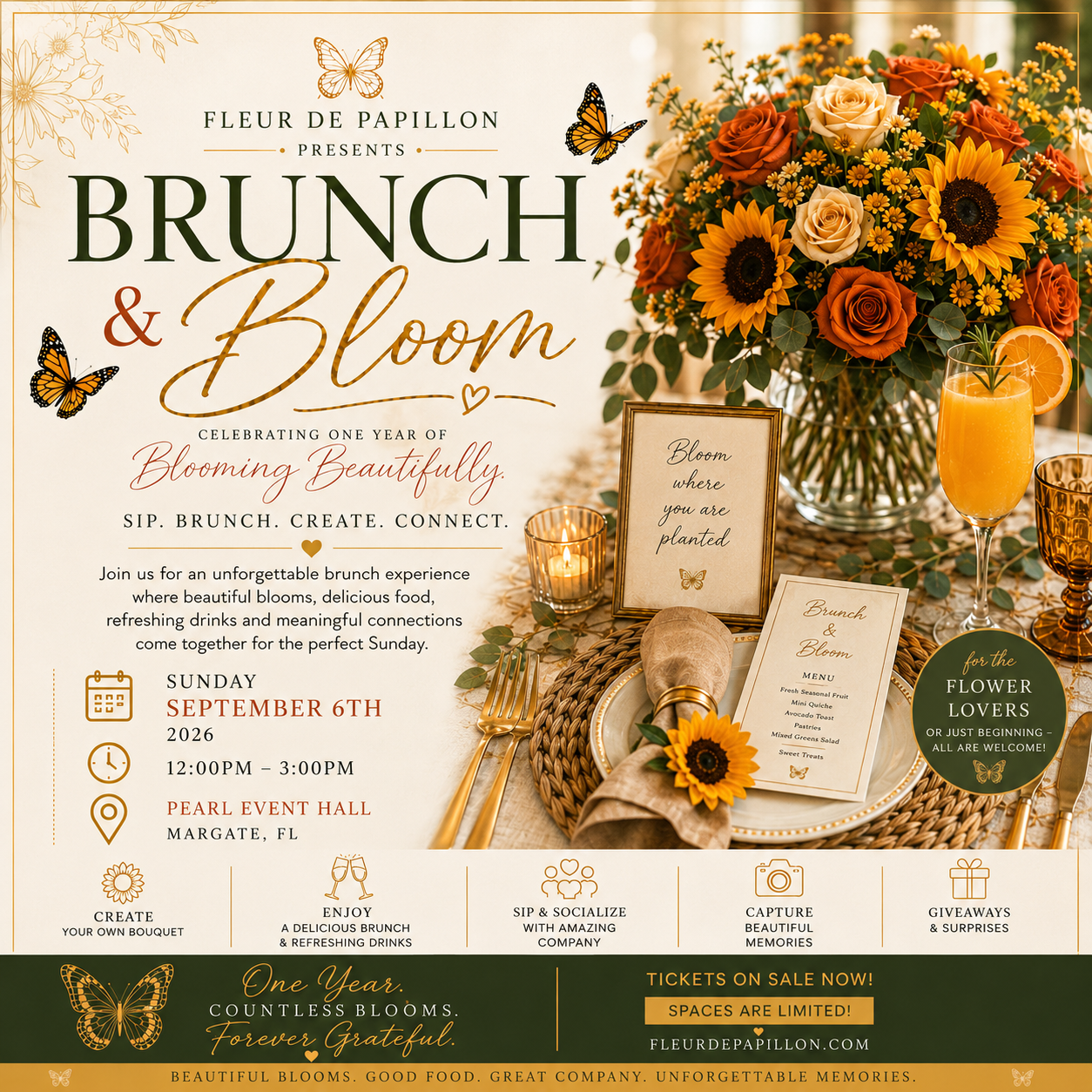 Brunch & Bloom | Floral Design Workshop